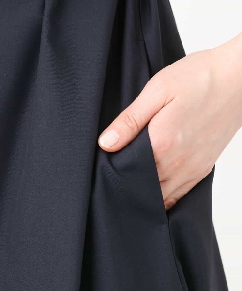 「OFUON le MK」 半袖ワンピース 36 ネイビー レディース_画像7