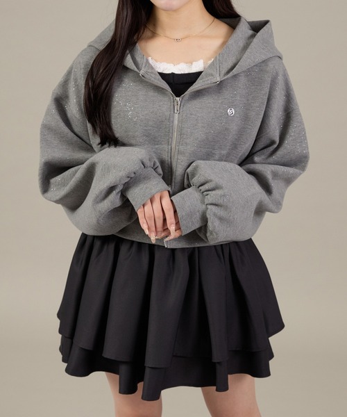 apres jour mignon（アプレジュールミニョン） パーカー ラメポンチ