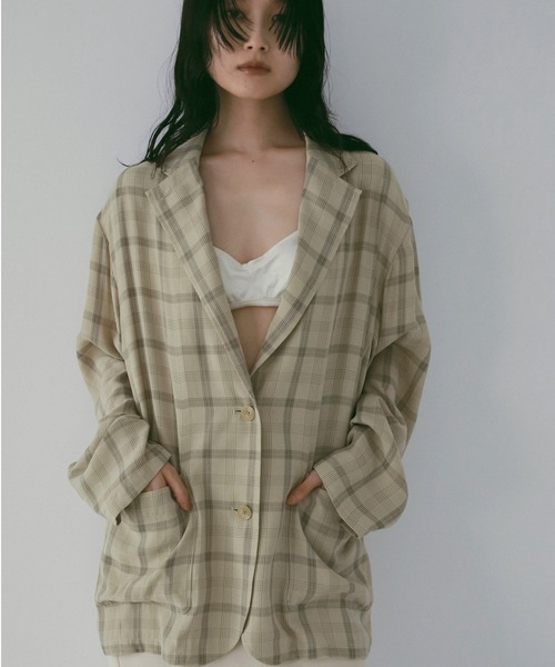anuke（アンヌーク） ジャケット テーラードジャケット Check Over