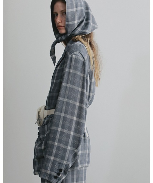 anuke アンヌーク 38サイズ チェック柄 テーラードジャケット anuke（アンヌーク）の「Oversize Double Jacket（テーラード