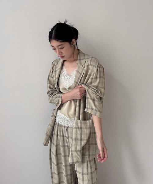 anuke（アンヌーク） ジャケット テーラードジャケット Check Over