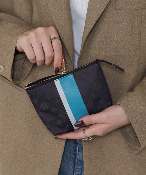 russet（ラシット） ラインプリントポーチ S : ZOZOTOWN Yahoo!店