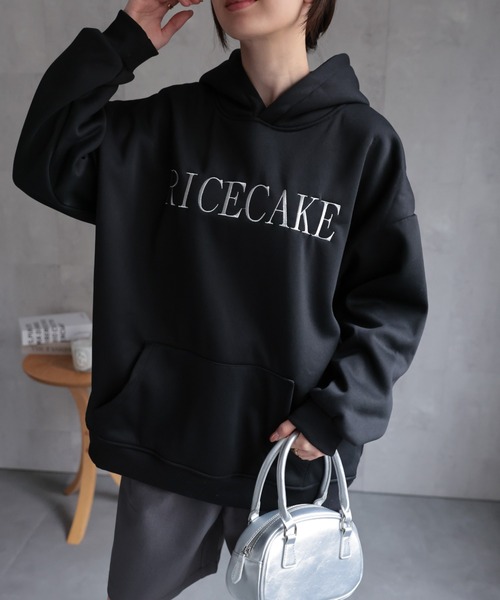 「CREARE -LINO-」 プルオーバーパーカー LARGE ブラック レディース_画像7