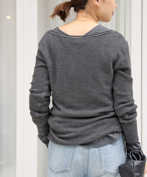 Deuxieme Classe（ドゥーズィエムクラス） 長袖ニット FREE グレー