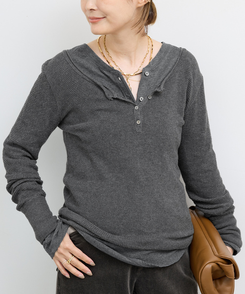 Deuxieme Classe（ドゥーズィエムクラス） 長袖ニット FREE グレー