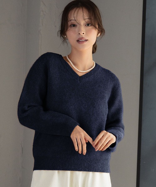 ELFRANK ニット セーター 「2025AW」シャギー ニット 長袖 トップス 秋