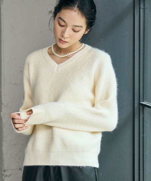 ELFRANK ニット セーター 「2025AW」シャギー ニット 長袖 トップス 秋