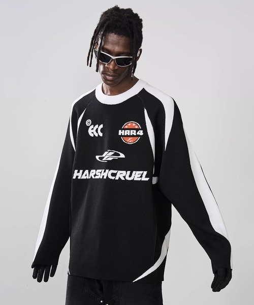 「HARSH AND CRUEL」 長袖ニット X-LARGE ブラック メンズ_画像3