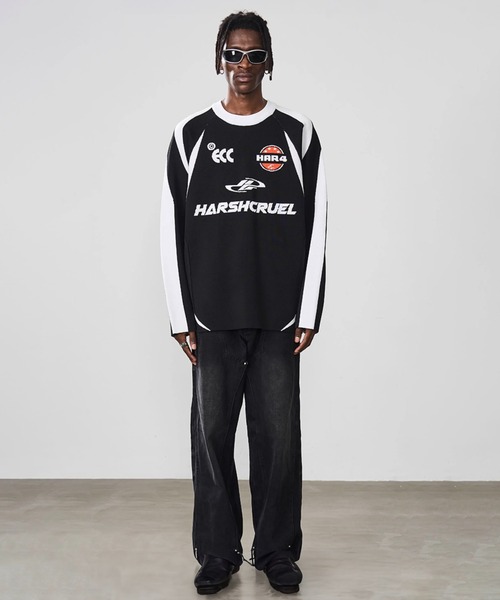 「HARSH AND CRUEL」 長袖ニット X-LARGE ブラック メンズ_画像8