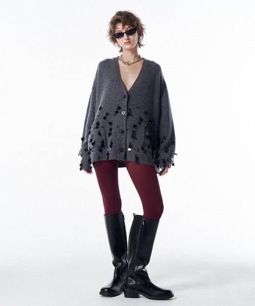 JOSE MOON（ジョゼムーン） カーディガン BIJOU OVER KNIT CARDIGAN