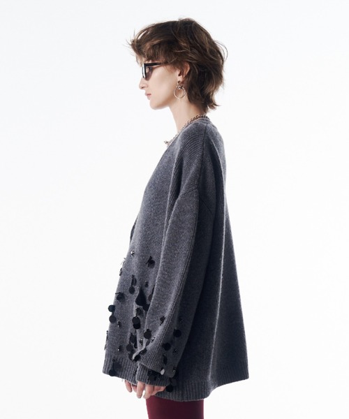 JOSE MOON（ジョゼムーン） カーディガン BIJOU OVER KNIT CARDIGAN