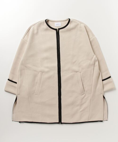 「SHIPS any」 ノーカラーコート ONE SIZE ベージュ レディース_画像2