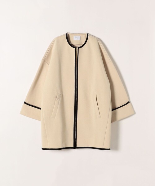 「SHIPS any」 ノーカラーコート ONE SIZE ベージュ レディース_画像3