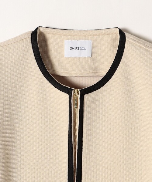 「SHIPS any」 ノーカラーコート ONE SIZE ベージュ レディース_画像4
