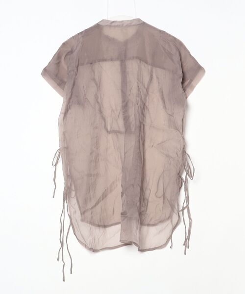 「avecmoi」 半袖ブラウス MEDIUM グレイッシュベージュ レディース_画像2