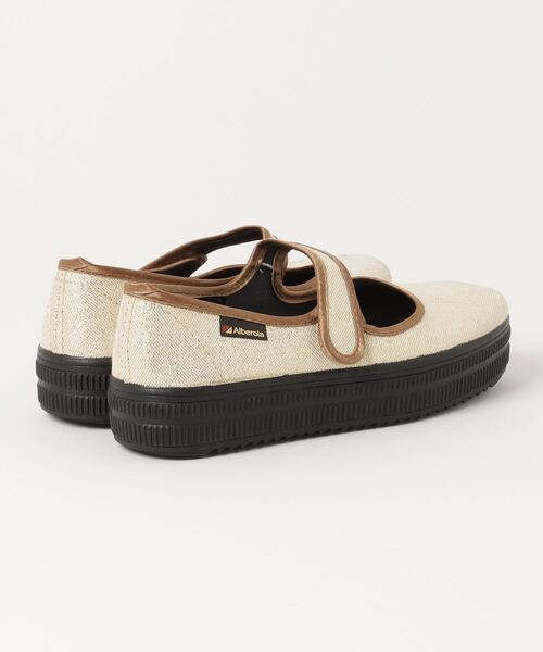 「BEAMS BOY」 シューズ 36 ゴールド レディース_画像2