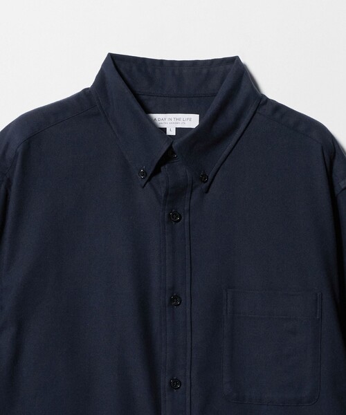 A DAY IN THE LIFE シャツ コットン ネル ボタンダウンシャツ-イージー
