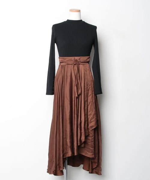 Her lip to ドッキングワンピース M ブラウン レディース : ZOZOTOWN