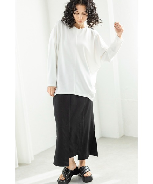 「OSMOSIS」 「loab」長袖カットソー ONE SIZE グレー レディース_画像2