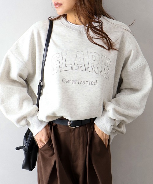 SpRay（スプレイ） トレーナー スウェット 裏起毛スタッズスウェット