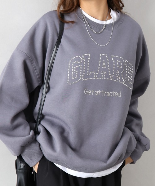 SpRay（スプレイ） トレーナー スウェット 裏起毛スタッズスウェット