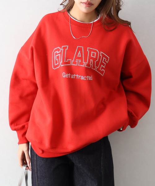 SpRay（スプレイ） トレーナー スウェット 裏起毛スタッズスウェット