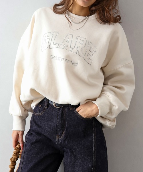 SpRay（スプレイ） トレーナー スウェット 裏起毛スタッズスウェット