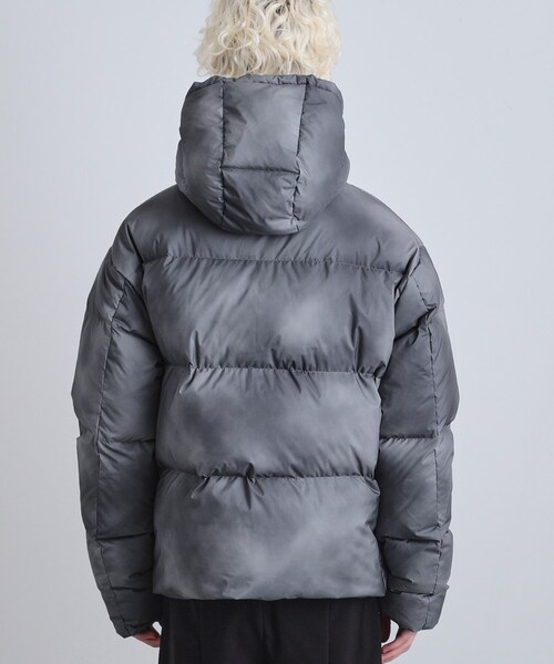 TAKEO KIKUCHI グレー ダウンジャケット フード付き Lサイズ tk.TAKEO KIKUCHI（ティーケータケオキクチ） ダウンジャケット ダウン