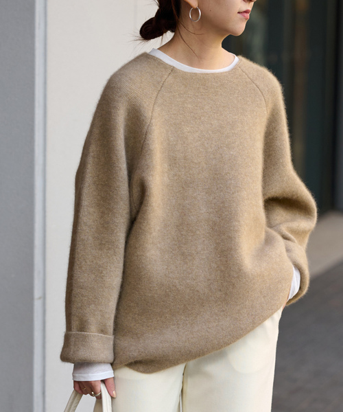 FRAMeWORK コットン接結CNニット グレー FRAMeWORK（フレームワーク）の「コットン接結CNニット（ニット