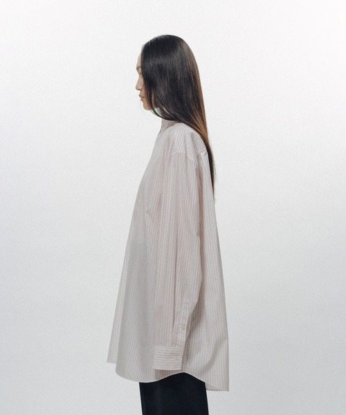 ブラウス シャツ Oversized Long Collar Shirt レディース メンズの画像