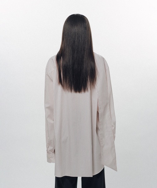 ブラウス シャツ Oversized Long Collar Shirt レディース メンズの画像