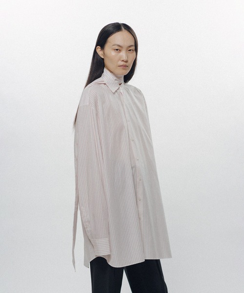ブラウス シャツ Oversized Long Collar Shirt レディース メンズの画像