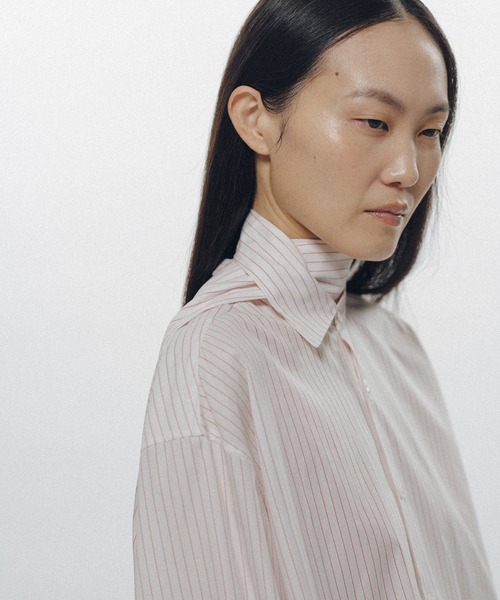 ブラウス シャツ Oversized Long Collar Shirt レディース メンズの画像