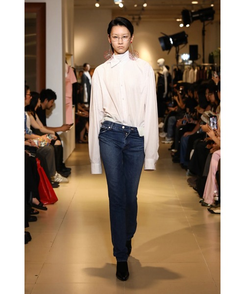 ブラウス シャツ Oversized Long Collar Shirt レディース メンズの画像