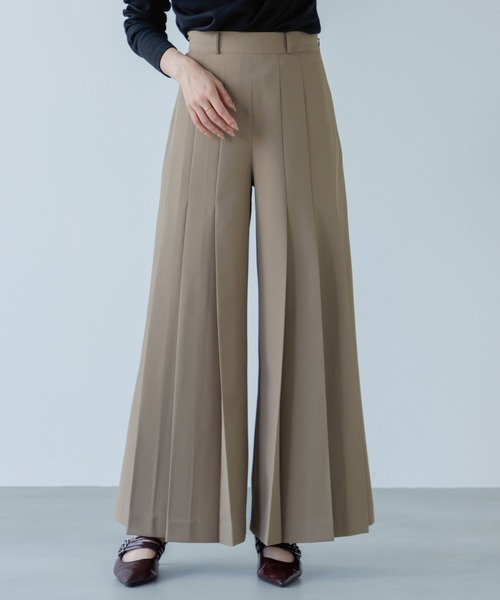 スラックス パンツ high waist pleated slacks（ハイウエストプリーツ