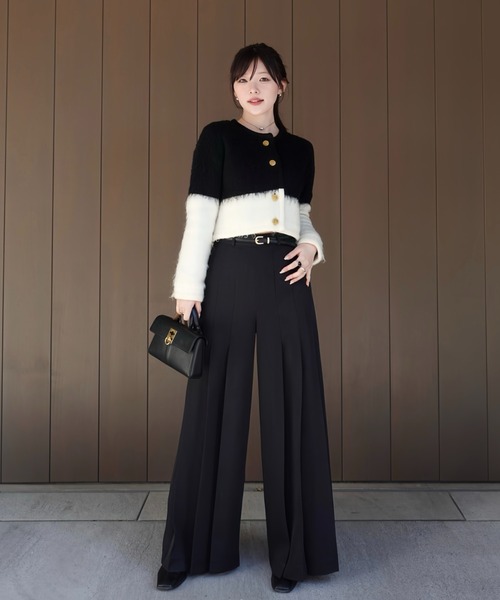 スラックス パンツ high waist pleated slacks（ハイウエストプリーツ