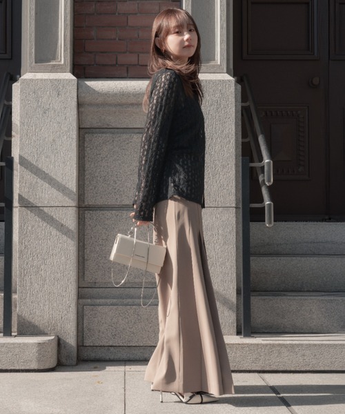 スラックス パンツ high waist pleated slacks（ハイウエストプリーツ