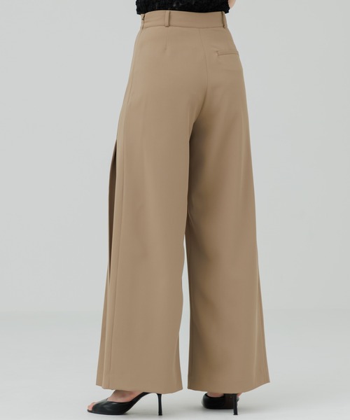 スラックス パンツ high waist pleated slacks（ハイウエストプリーツ 