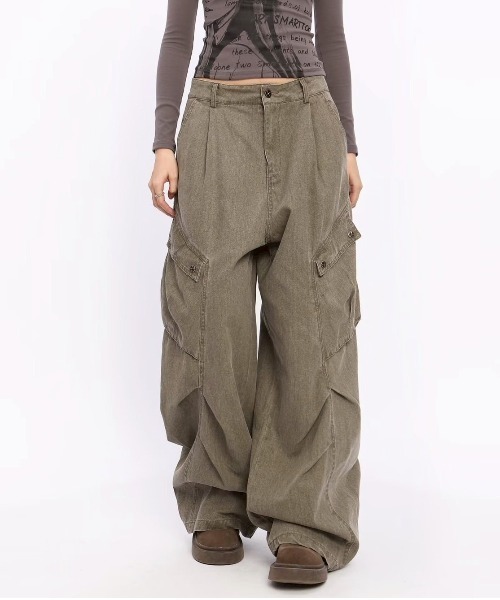 「almo」 カーゴパンツ MEDIUM グレー レディース_画像6