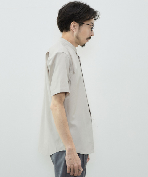 「MEN'S MELROSE」 半袖シャツ 2 ベージュ メンズ_画像5