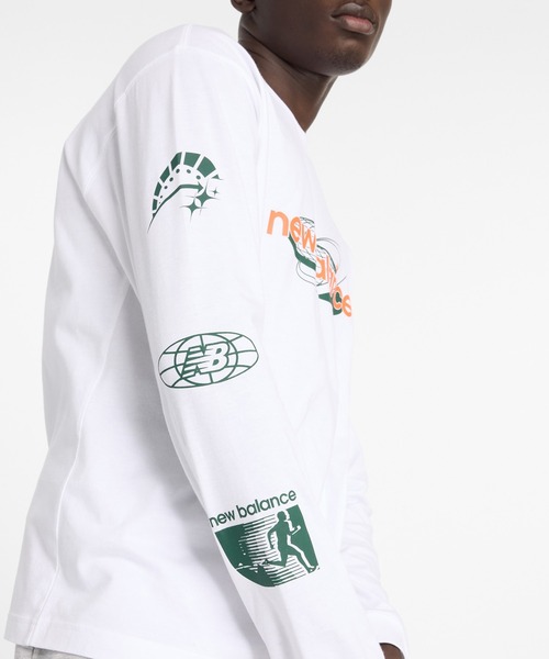 New Balance（ニューバランス） 長袖Tシャツ - ホワイト メンズ