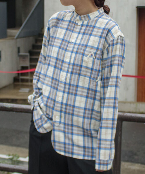 「GEVACO」 長袖シャツ L ブルー系その他 メンズ_画像2