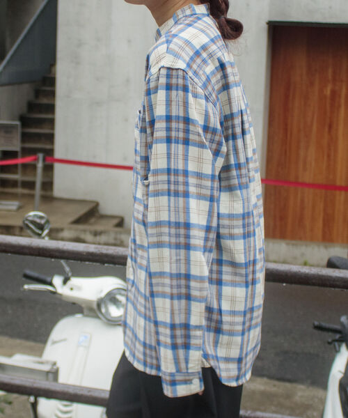 「GEVACO」 長袖シャツ L ブルー系その他 メンズ_画像3