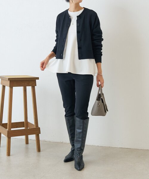 新品未使用　BEARDSLEY ブラック Vネックカーディガン BEARDSLEY（ビアズリー） カーディガン ショートカーデ レディース