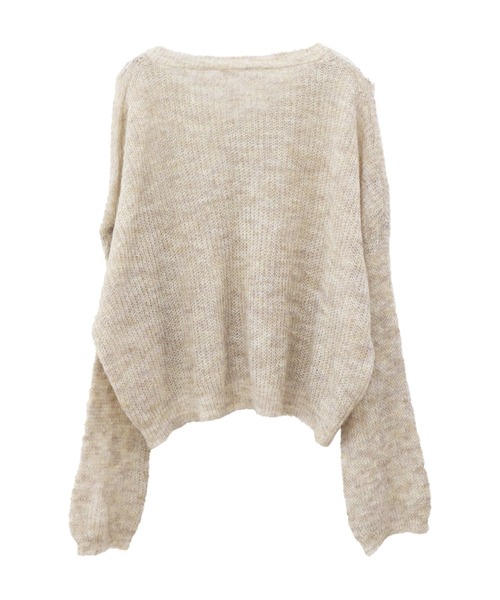 「Reurie'」 長袖ニット FREE ベージュ レディース_画像3