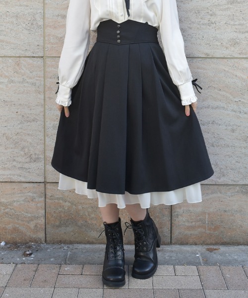 axes femme（アクシーズ ファム） スカート サス付レースアップ