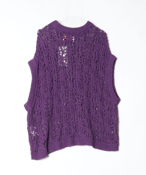 MAISON SPECIAL（メゾンスペシャル） ニットベスト 1 パープル メンズ