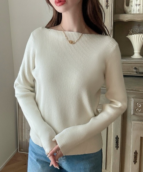 「Meiru」 長袖ニット LARGE グレー系その他 レディース_画像3