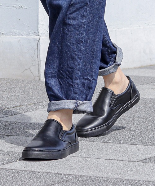 「Dedes」 スリッポン 43 ブラック×ブラック メンズ_画像5