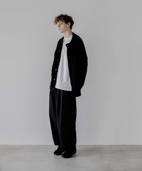 「remer」 ニットカーディガン LARGE ダークブルー メンズ_画像4